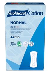 Vuokkoset Cotton Normal Прокладки гигиенические ежедневные, 26 шт