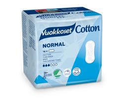 Vuokkoset Cotton Normal Прокладки гигиенические без крылышек, 14 шт
