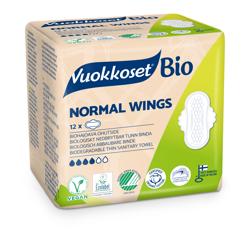 Vuokkoset BIO Normal Wings Прокладки гигиенические с крылышками, 12 шт